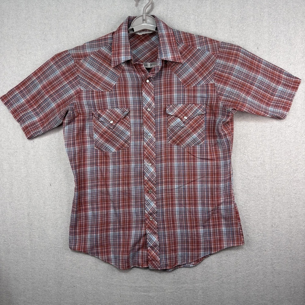 Vintage Montgomery Ward Pearl Snap Men's Medium Short Sleeve Shirt